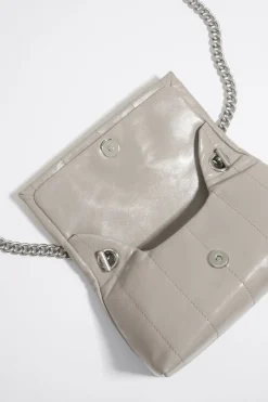 Cheap BIMBA Y LOLA Bolso Solapa Pequeno Piel Gris Verdoso