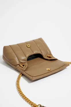 Flash Sale BIMBA Y LOLA Bolso Solapa Pequeno Piel Napa Topo Oscuro