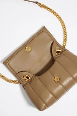 Flash Sale BIMBA Y LOLA Bolso Solapa Pequeno Piel Napa Topo Oscuro