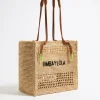 Cheap BIMBA Y LOLA Bolso Tote Grande Rafia Natural