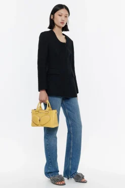 Best BIMBA Y LOLA Bolso Tote Pocket Mediano Piel Amarillo Topacio