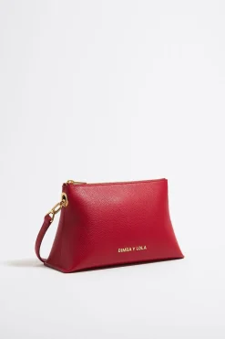 New BIMBA Y LOLA Bolso Trapecio Pequeno Piel Rojo