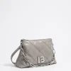 Sale BIMBA Y LOLA Bolso Trapecio Pequeno Piel Gris Verdoso
