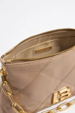 Cheap BIMBA Y LOLA Bolso Trapecio Pequeno Piel Camel