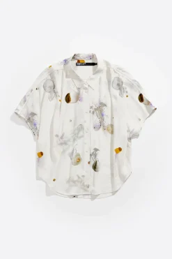 Sale BIMBA Y LOLA Camisa Capa Corta Waves Marfil