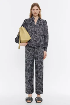 New BIMBA Y LOLA Camisa Fluida Canary Camo Caqui