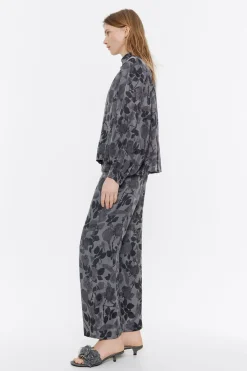 New BIMBA Y LOLA Camisa Fluida Canary Camo Caqui