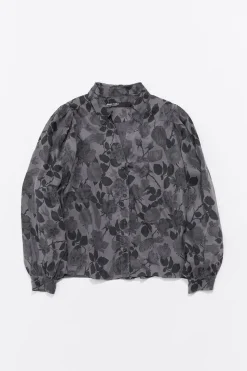 New BIMBA Y LOLA Camisa Fluida Canary Camo Caqui