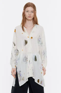 Best Sale BIMBA Y LOLA Camisa Kimono Waves Marfil