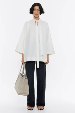 Cheap BIMBA Y LOLA Camisa Lazo Algodon Marfil