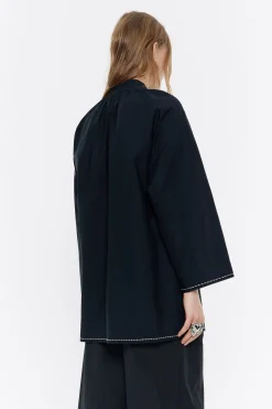 Clearance BIMBA Y LOLA Camisa Lazo Algodon Negra