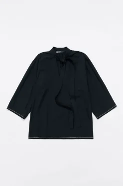 Clearance BIMBA Y LOLA Camisa Lazo Algodon Negra