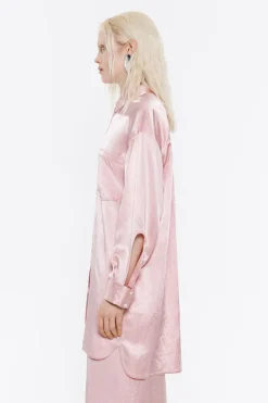 Outlet BIMBA Y LOLA Camisa Oversize Saten Rosa