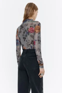 Best BIMBA Y LOLA Camiseta Ajustada Tul Canary Caqui