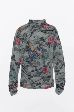 Clearance BIMBA Y LOLA Camiseta Ajustada Tul Canary Caqui