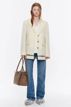 Sale BIMBA Y LOLA Camiseta Capa Punto Roma Marfil