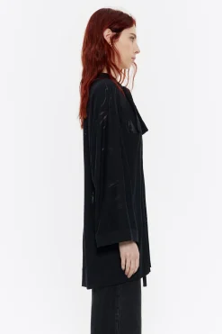 Fashion BIMBA Y LOLA Camiseta Larga Mirrors Devore Negra