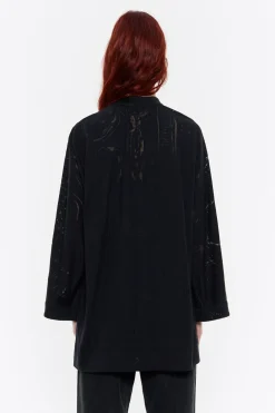 Fashion BIMBA Y LOLA Camiseta Larga Mirrors Devore Negra