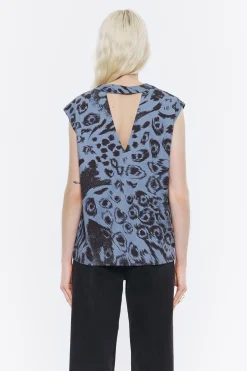 Hot BIMBA Y LOLA Camiseta Recta Algodon Animal Mix Azul
