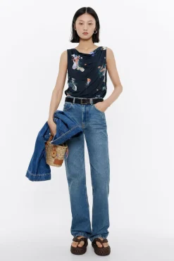 Fashion BIMBA Y LOLA Camiseta Waves Antracita