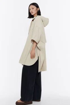 Discount BIMBA Y LOLA Capa Oversize Algodon Piedra