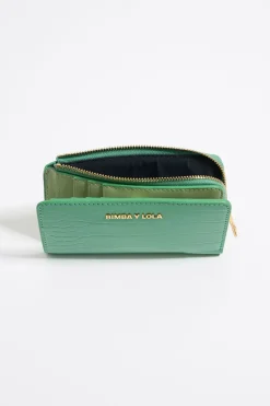 Shop BIMBA Y LOLA Cartera Grabado Cocodrilo Verde