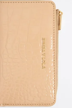 Best BIMBA Y LOLA Cartera Grabado Cocodrilo Arena