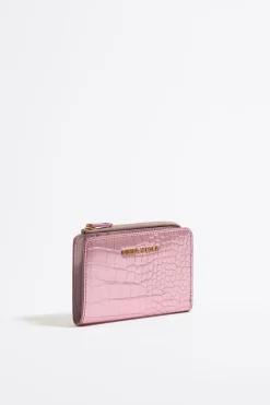 Best Sale BIMBA Y LOLA Cartera Grabado Cocodrilo Rosa Claro