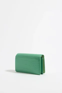 Flash Sale BIMBA Y LOLA Cartera Solapa Grabado Cocodrilo Verde