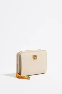 Cheap BIMBA Y LOLA Cartera Solapa Piel Blanco Roto