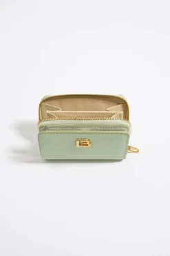 Clearance BIMBA Y LOLA Cartera Solapa Piel Verde Pastel