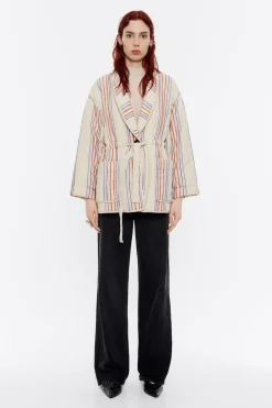 Best BIMBA Y LOLA Cazadora Acolchada Algodon Rayas Arena