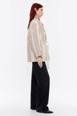 Best BIMBA Y LOLA Cazadora Acolchada Algodon Rayas Arena