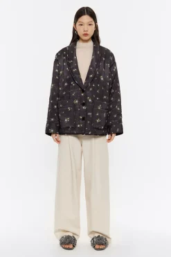 Clearance BIMBA Y LOLA Cazadora Acolchada Flowers Negra