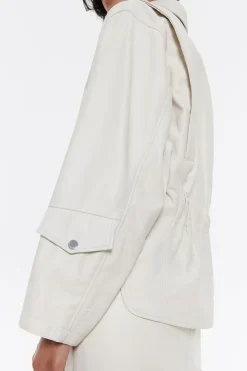 Fashion BIMBA Y LOLA Cazadora Biker Piel Gris Hielo