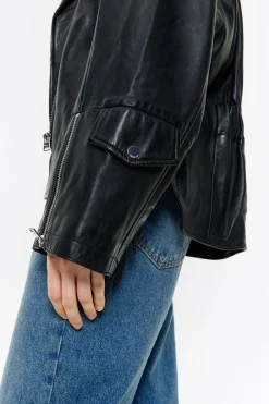 Shop BIMBA Y LOLA Cazadora Biker Piel Negra