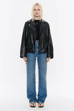 Sale BIMBA Y LOLA Cazadora Biker Piel Negra