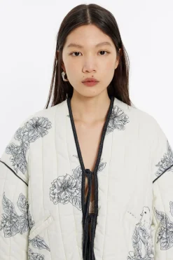 Clearance BIMBA Y LOLA Cazadora Corta Acolchada Canary Pop Blanca