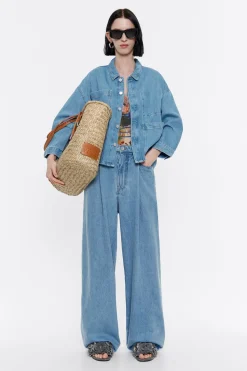 Online BIMBA Y LOLA Cazadora Denim Recta Azul