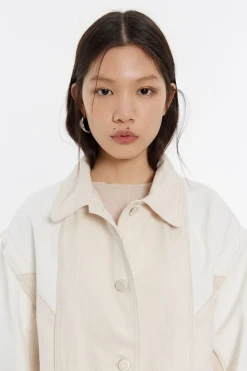 New BIMBA Y LOLA Cazadora Denim Recta Cruda