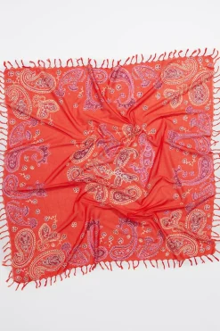 Outlet BIMBA Y LOLA Chal Pasley Acuarela Rojo