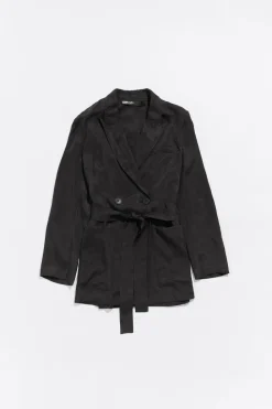 New BIMBA Y LOLA Chaqueta Fluida Cruzada Negra