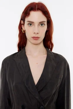 New BIMBA Y LOLA Chaqueta Fluida Cruzada Negra