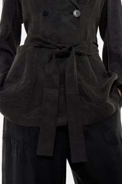 New BIMBA Y LOLA Chaqueta Fluida Cruzada Negra