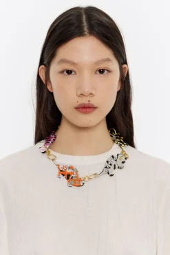 Best Sale BIMBA Y LOLA Collar Cadena Dorada Y Camaleones Esmaltados