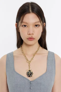 Fashion BIMBA Y LOLA Collar Cadena Y Escarabajo Negro