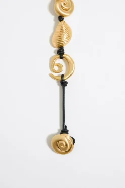 Store BIMBA Y LOLA Collar Caracolas Dorado Mate