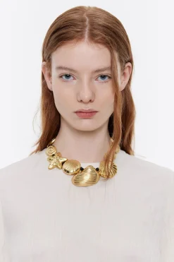 Clearance BIMBA Y LOLA Collar Caracolas Dorado Mate