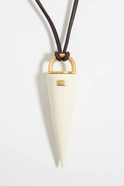 Shop BIMBA Y LOLA Collar Cordon Piel Y Pincho Ceramica