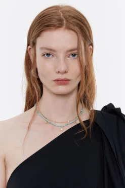 Online BIMBA Y LOLA Collar Doble Estrella De Mar Y Cadena Turquesa